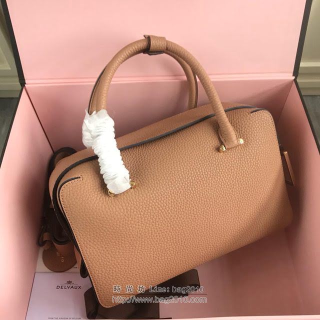 DELVAUX女包 Delvau單肩斜挎包 半手工Cool box 中號 德爾沃女手提包 手拎包 奶茶  fcs1188